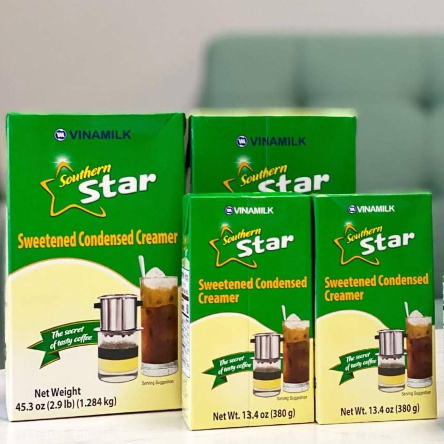 Southern Star Vinamilk Sweetened Condensed Creamer 45.3 Oz Box (1284G) - Perfect For Vietnamese Coffee, Flan, Fruits - Makes Any