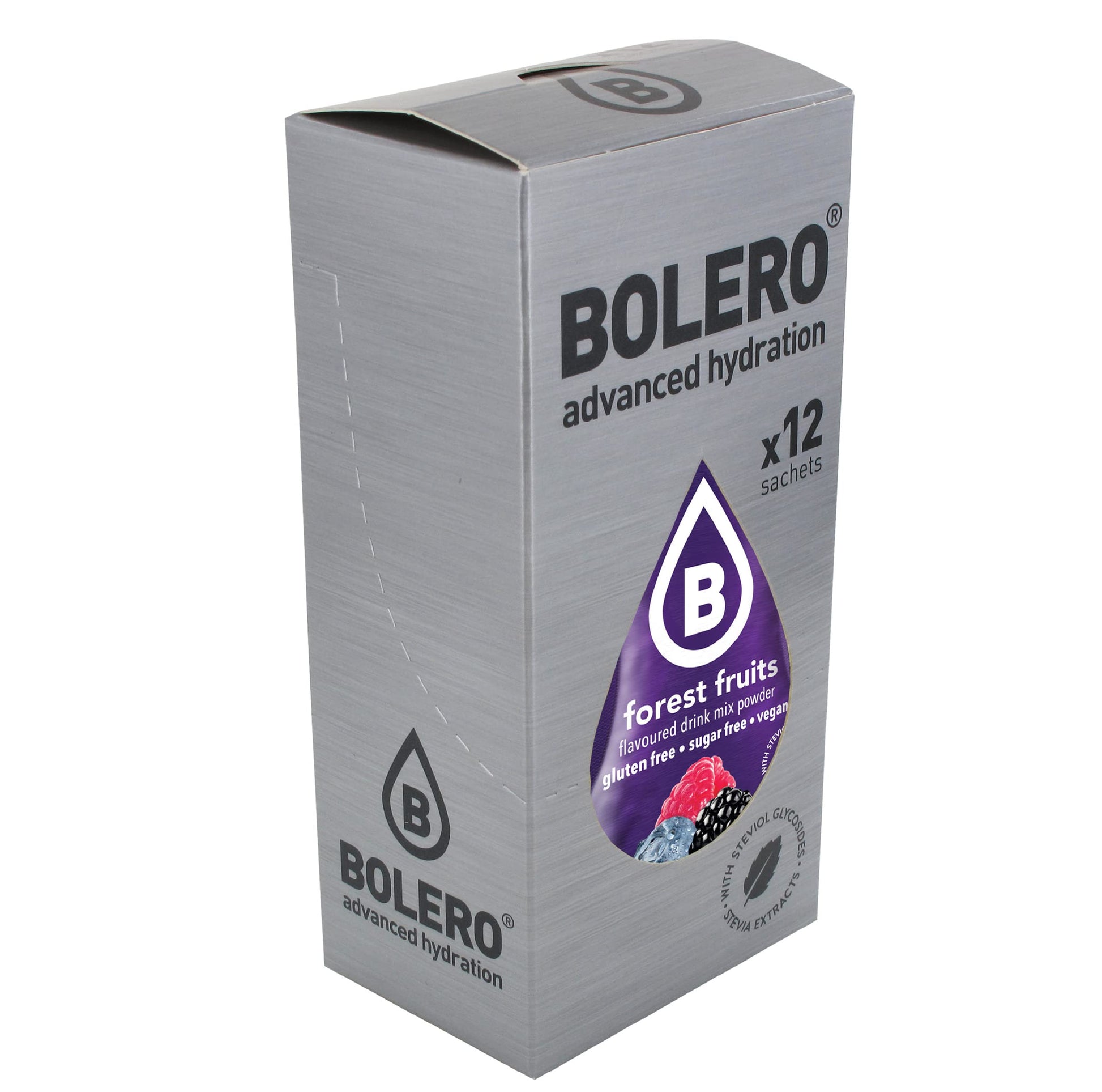 Bolero- Sugar Free Drink Mix Packets Forest Fruit Flavors | Powdered Flavored Water Packets | 36 Small Sachet On The Go Packets