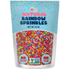 Bulk A Great Surprise Dye Free Rainbow Sprinkles - 14 Ounces - Naturally Colored Rainbow Jimmies - Vegan, Non-GMO Dessert Toppin