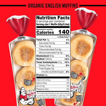 Daves Killer Bread Killer Classic English Muffins, Organic English Muffins, 6 Count