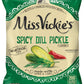 Miss Vickies Kettle Cooked Potato Chips  Spicy Dill Flavor  1.375 oz Bags  Pack of 8