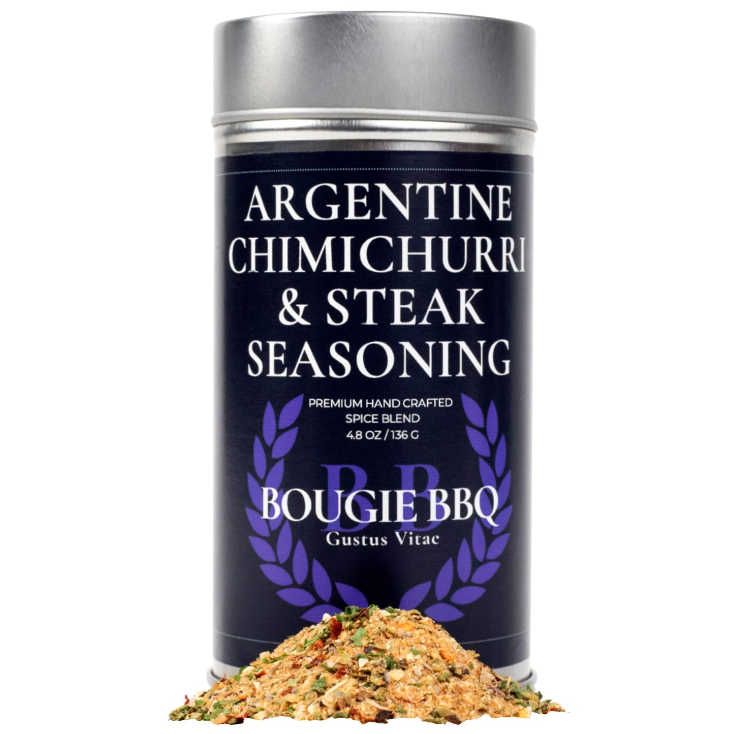 Gustus Vitae Argentine Chimichurri & Steak Seasoning, All Natural, 4.8 oz, Bold & Bright, Gourmet Artisan Spice Blend