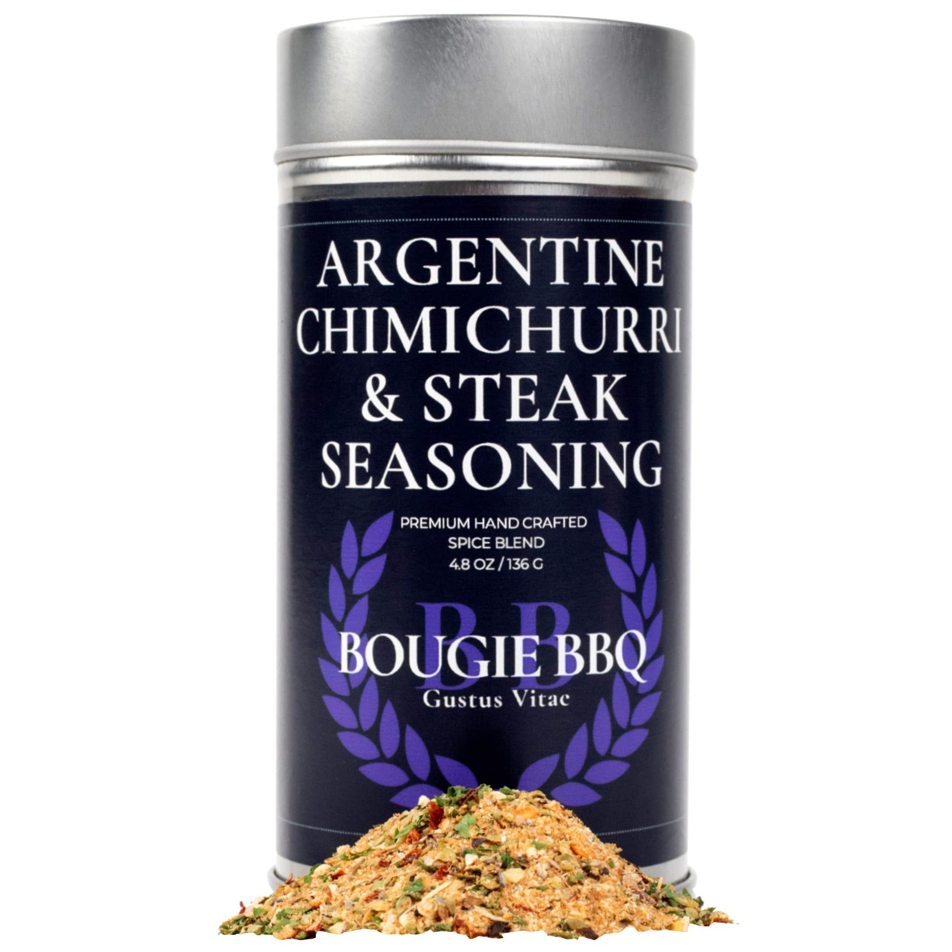 Gustus Vitae Argentine Chimichurri & Steak Seasoning, All Natural, 4.8 oz, Bold & Bright, Gourmet Artisan Spice Blend
