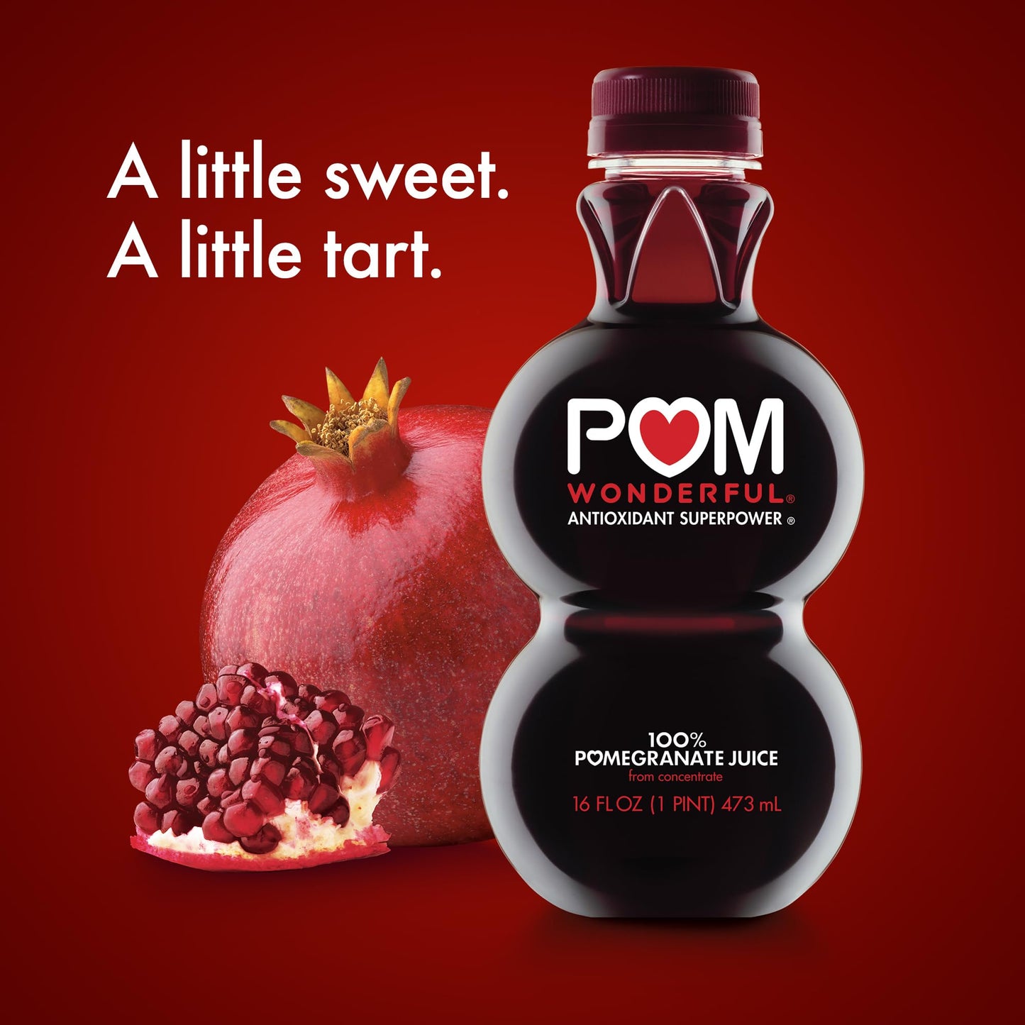 POM Wonderful 100% Pomegranate Juice, 16 Ounce Bottle (Pack of 6)