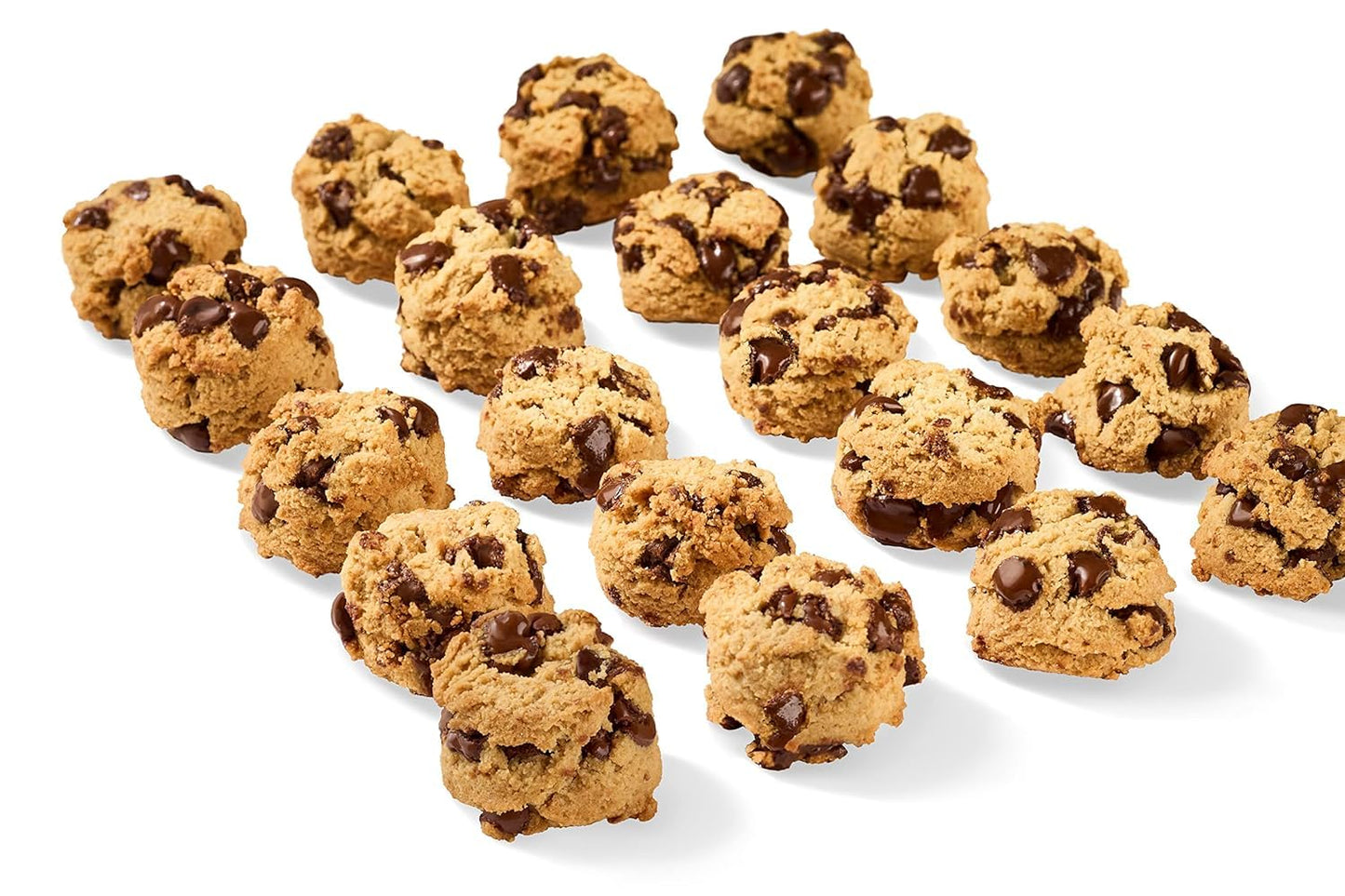 Real Chocolate Chip Mini Cookie Poppers - Bite-Sized Gluten Free Semi Soft Baked Cookies - Dairy Free, Vegan, Kosher, Paleo - De
