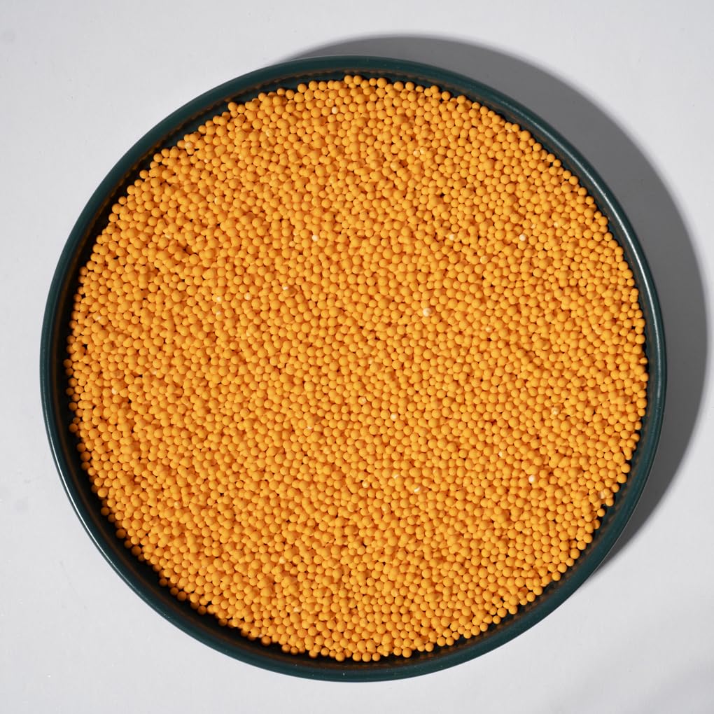 NIPEOR Edible Pearl Sprinkles for Cake Decorating - 2mm Orange, 130g/4.6oz