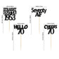 Gyufise 24 Pack Black 70Th Birthday Cupcake Toppers Glitter Seventy Hello 70 Straight Outta 1953 Cupcake Picks For Cheers To 70