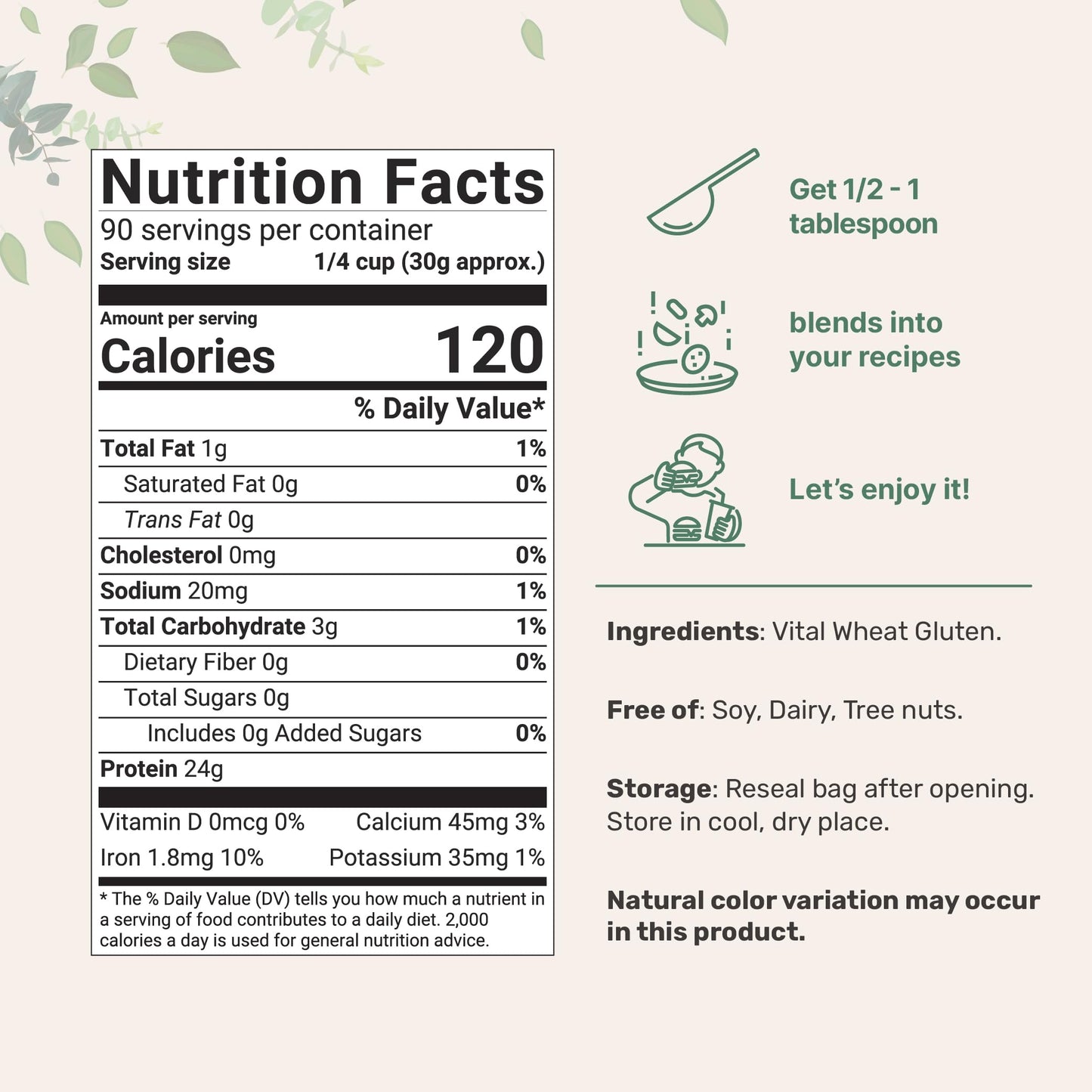 Micro Ingredients Premium Vital Wheat Gluten Powder - 6lbs, High Protein, Vegan, Low Carb Baking Flour