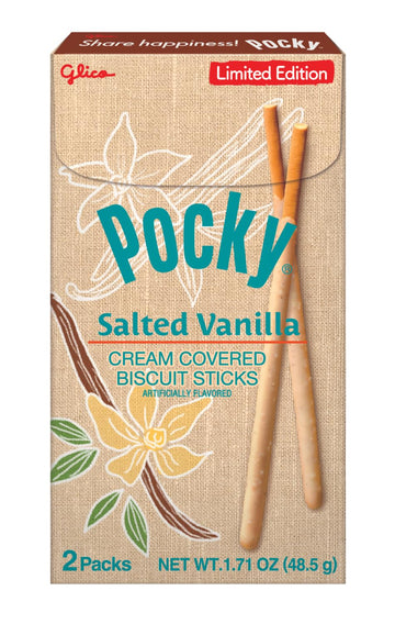 Pocky Salted Vanilla Biscuit Sticks - Sweet & Salty Snack Experience (5-Pack)