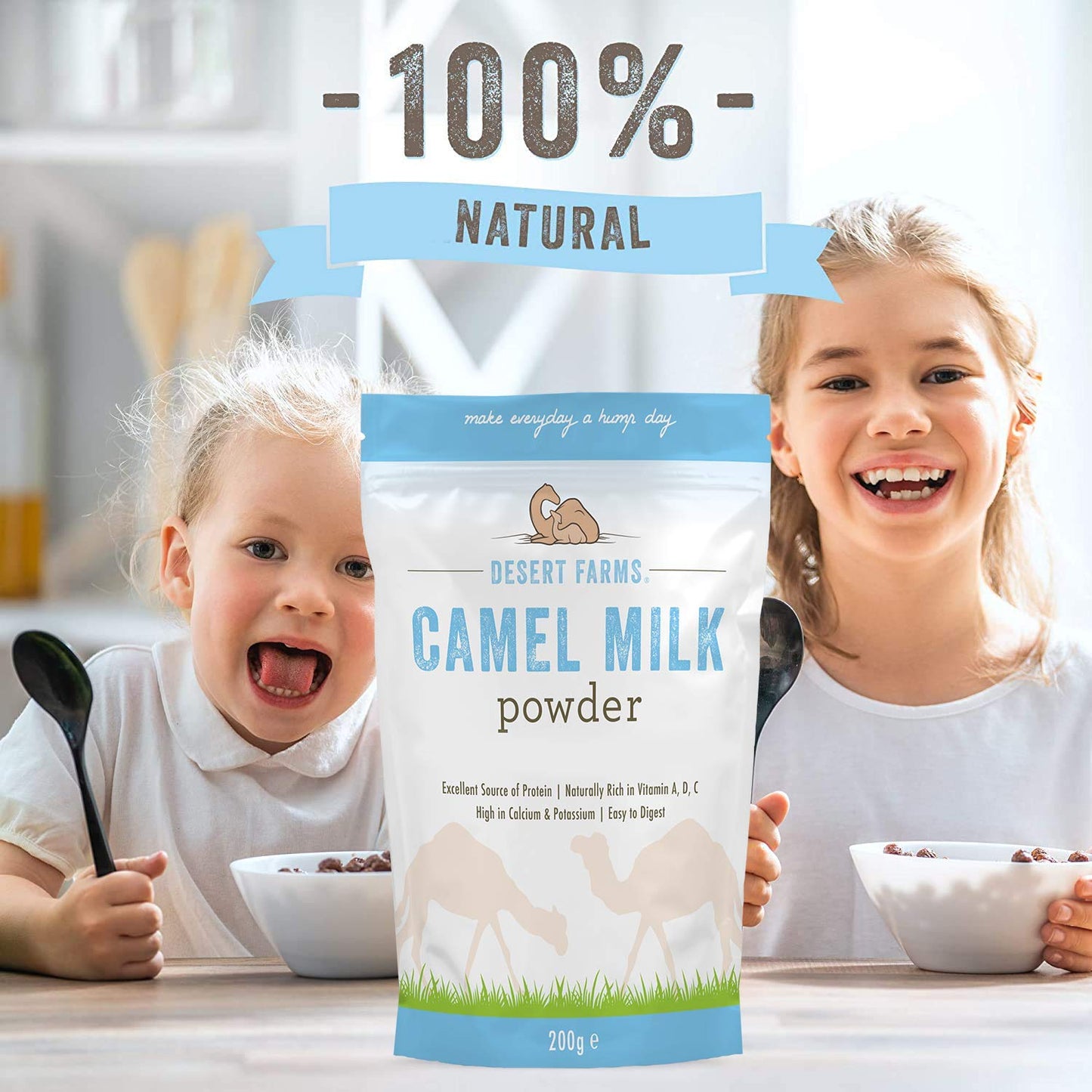 Desert Farms Organic Whole Camel Milk Powder, Non-GMO, Allergen Free, 400 Grams