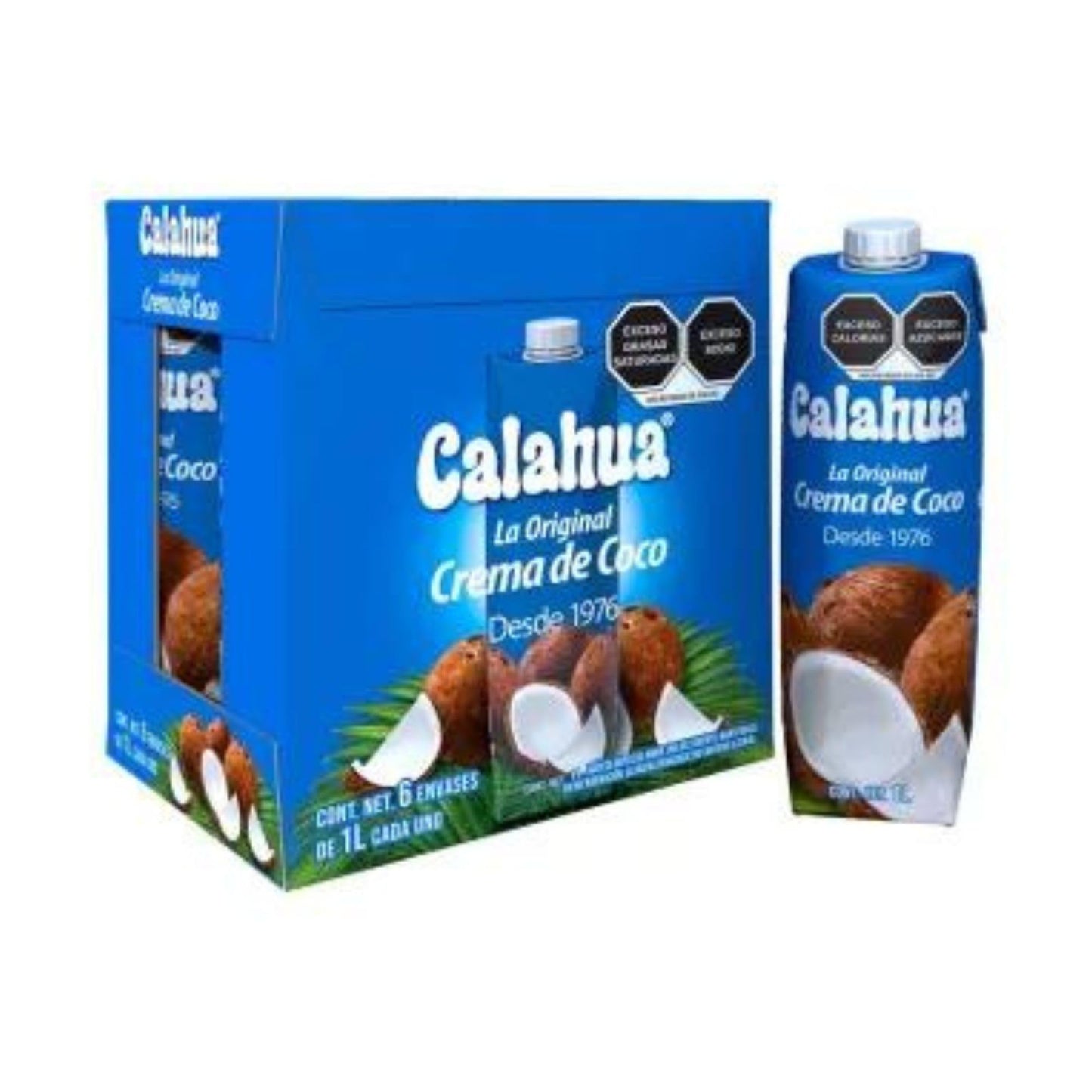 AMMA TIENDITA DE ORG  NICOS Y NATURALES Calahua Coconut Cream 6 Pack of 1 Lt