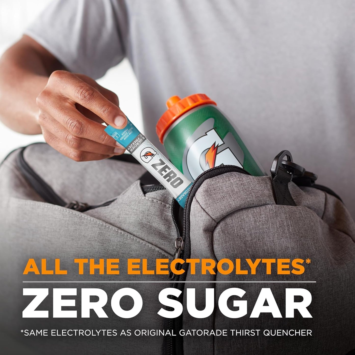 Gatorade G Zero Sports Drink Mix Powder Packets, Glacier Freeze, Electrolyte Powder Drink Mix for Hydration, Zero Sugar, Total 1