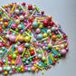Edible Sprinkles Rainbow Pearl Sugar Candy Mix Size Baking Cake Decorations Cupcake Toppers Cookie Decorating Wedding Shower Party Valentine Halloween Christmas Supplies 100G/3.53Oz