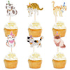 36 Pack Pet Cat Cupcake Toppers Cat Birthday Party Supplies Picks Baby Shower Kid Cat Lover Cake Decorations Supplies