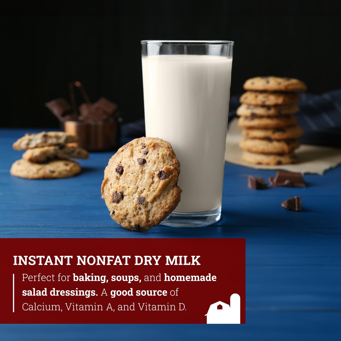 Instant Nonfat Dry Milk Powder By Hoosier Hill Farm, 1Lb (Pack Of 1)