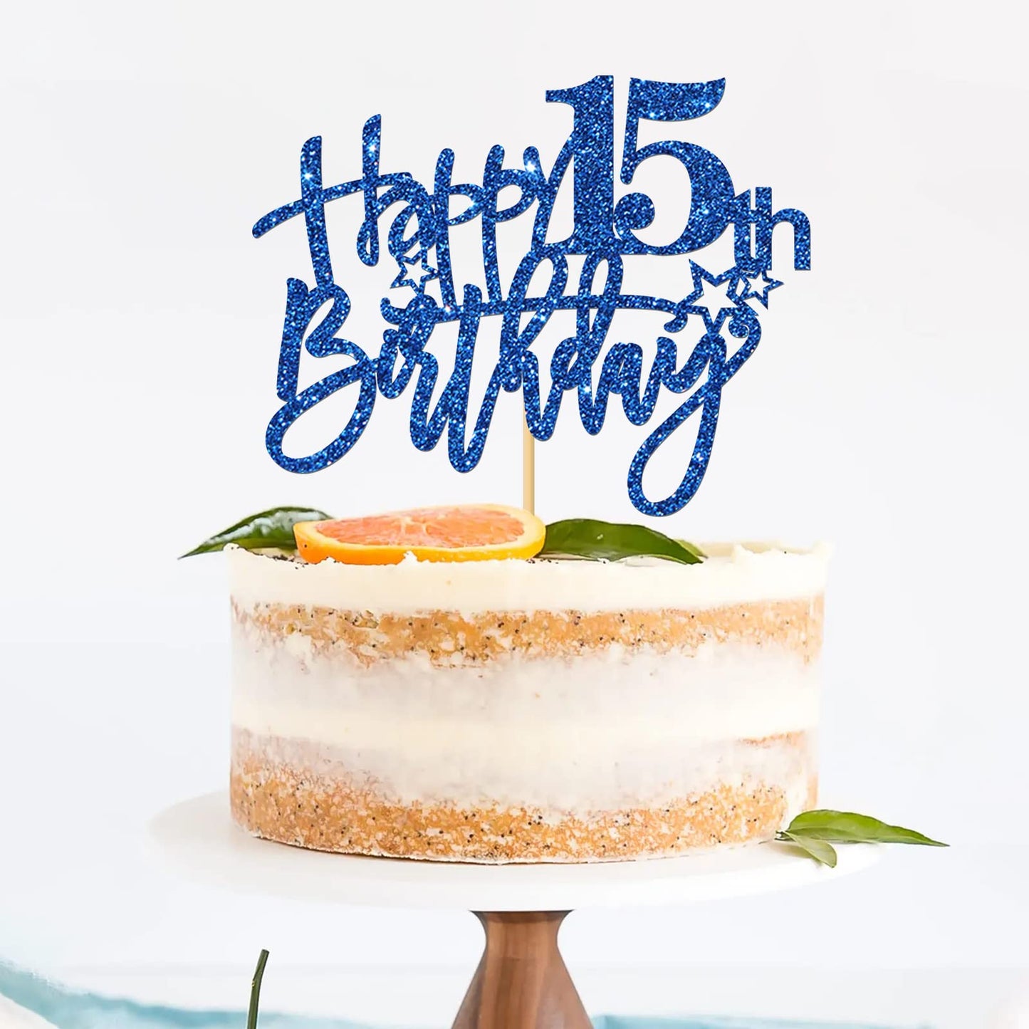 Roadsea Happy 15Th Birthday Cake Topper - Kid Girl Boy Teenager Fifteen Years Old Birthday Cake Supplies - 15Th Birthday Party D