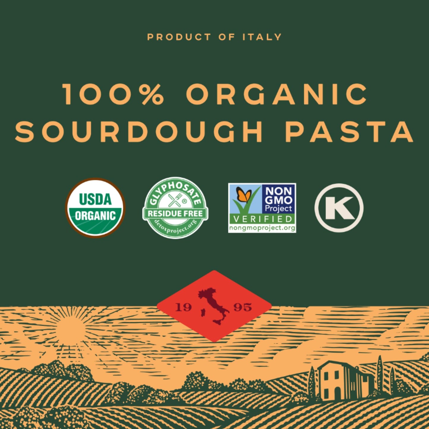 Bionaturae Organic Sourdough Penne Pasta - Dried Pasta Noodles - 12 Ounce - Model 0799210620015