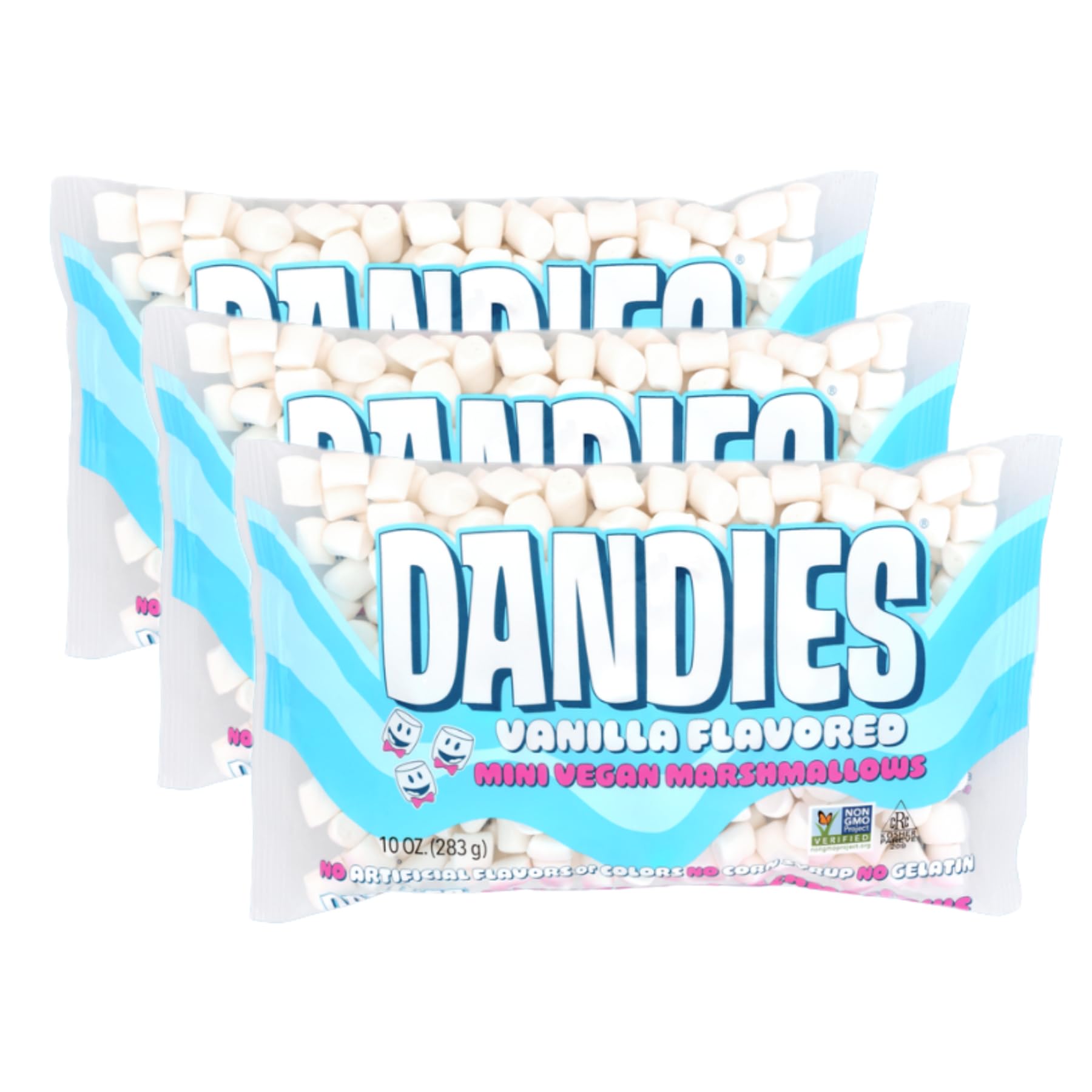 Dandies Mini Vegan Marshmallows  No Artificial Flavorings  Food Dyes  Corn Syrup  Or Gelatin  Perfect For Roasting  Smores  Or Snacking (3 Pack)