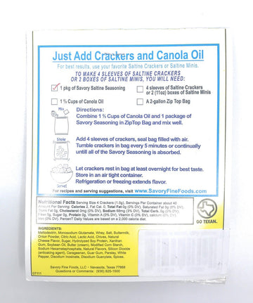 The Original Savory Party Cracker Seasoning Low Salt 2-Pack
