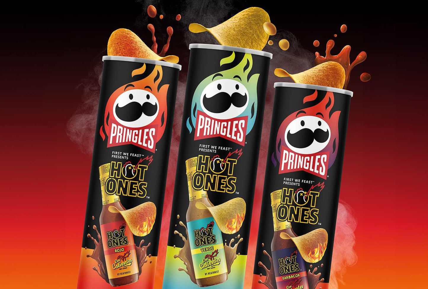 Spicy Potato Chips Variety Pack In Snackifyme Gift Box - Verde, Barbacoa, Rojo, 3 X 5.5 Ounce, Hot Spicy Flavor, Assortment Bulk