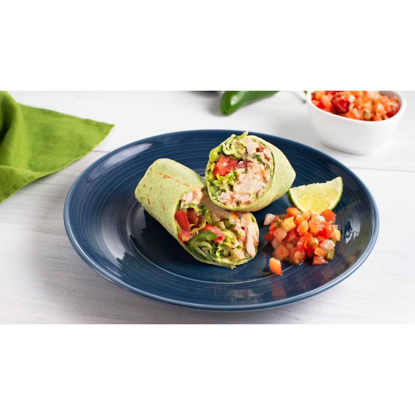Mission Carb Balance Spinach Herb Tortilla Wraps, 8 Count, Low Carb, Keto, High Fiber, No Sugar