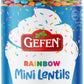 Gefen Rainbow Candy Coated Chocolate Lentils, 10oz | Mini Chocolate Lentils for Baking and Decorating | Corn Free | Dairy Free |