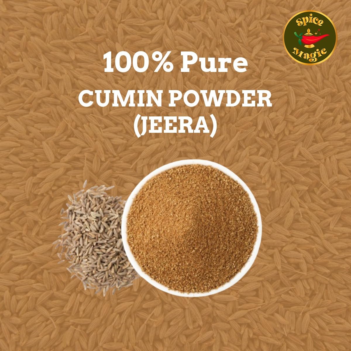 Spice Magic Cumin Powder (Jeera Powder) ~ 100% Pure, Aromatic & Natural I Gluten-Free I Non-Gmo I Indian Origin (3.5Oz (100 G) 1