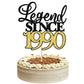 Rsstarxi Cake Topper Glitter 35th Birthday Decoration - Black Gold