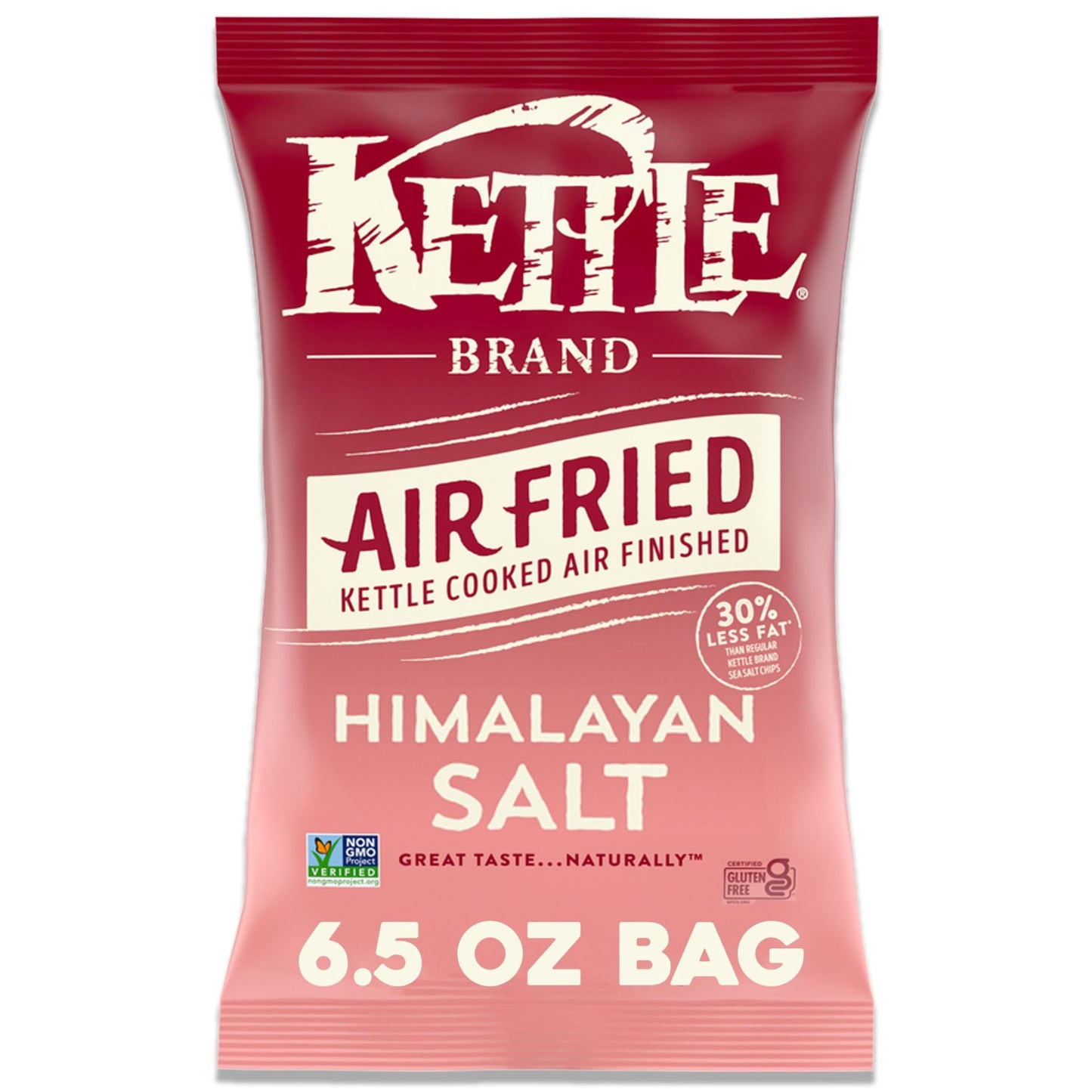 Kettle Brand Potato Chips  Air Fried Himalayan Salt Kettle Chips  6.5 Oz Bag