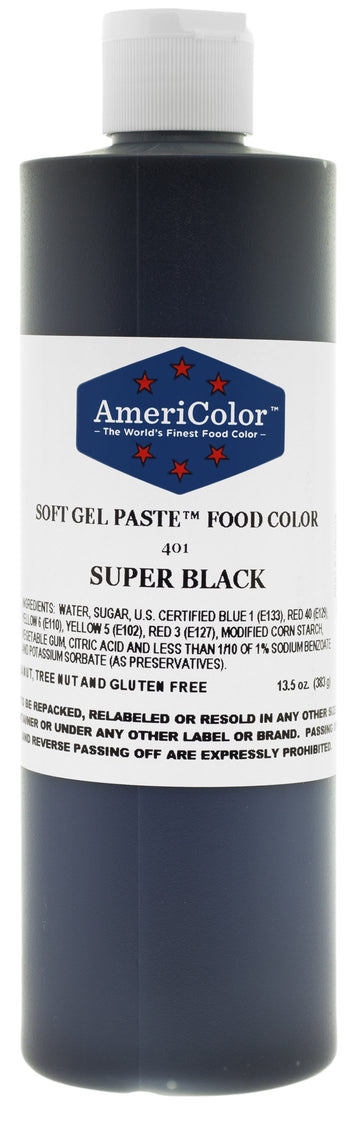 Americolor Soft Gel Paste Food Color, 13.5-Ounce, Super Black