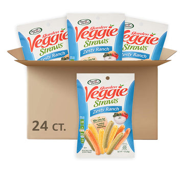 Sensible Portions Garden Veggie Straws, Ranch, Snack Size, 1 Oz (Pack Of 24)