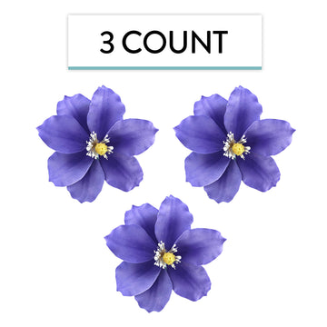 Global Sugar Art Clematis Sugar Cake Flowers, Light Purple, 3 Count by Chef Alan Tetreault