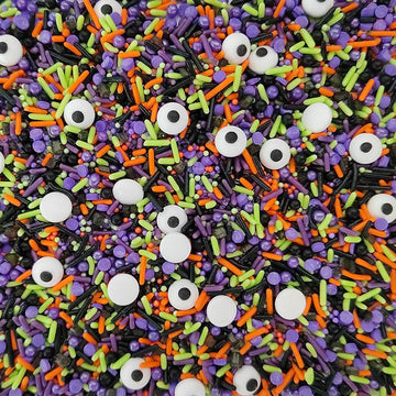 1 Bottle Candy Eyeballs Eyes Soft Jimmies Cake Cupcake Toppers Cookie Decorations Edible Holiday Sprinkles Mix for Halloween Cak