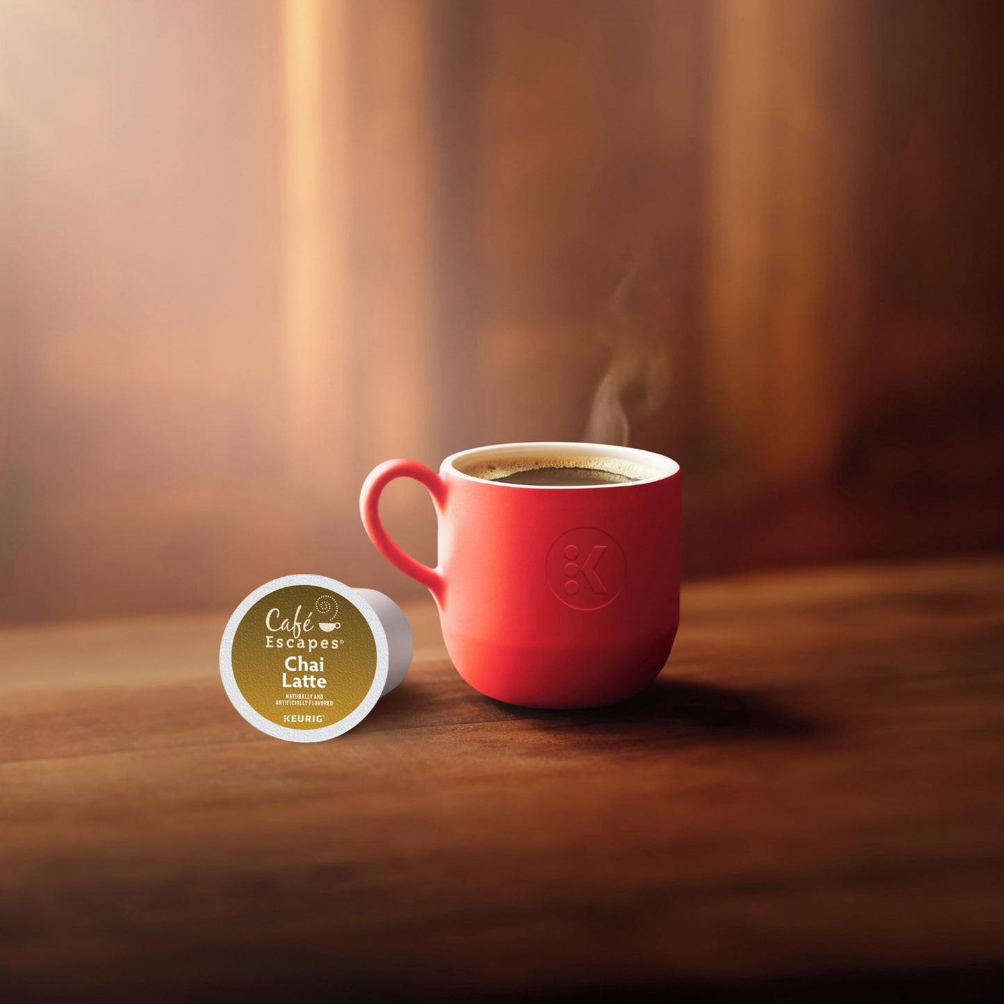 Café Escapes Chai Latte Tea Beverage Single-Serve K-Cup Pods 72 Count (3 Boxes of 24 Pods)