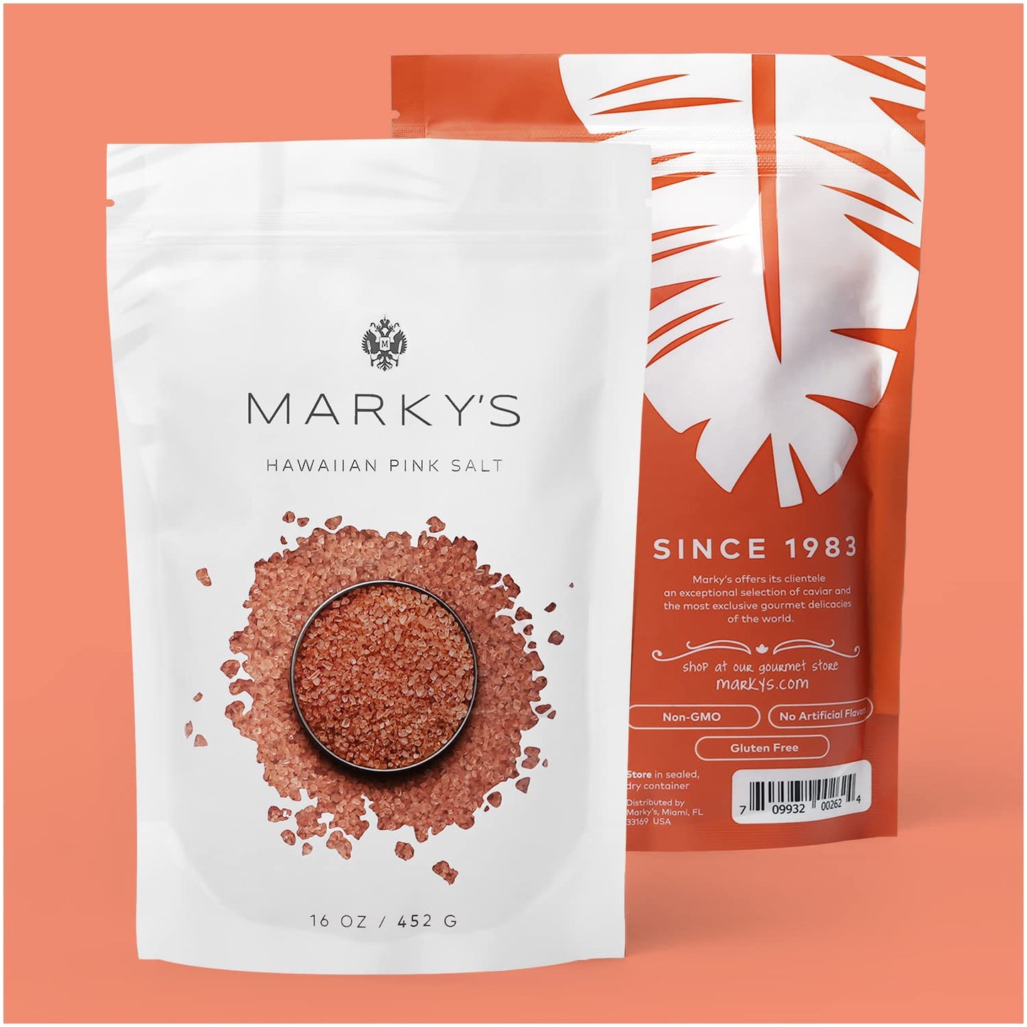 MARKYS Hawaiian Pink Sea Salt Medium Coarse - 16 Ounce (1 lb)