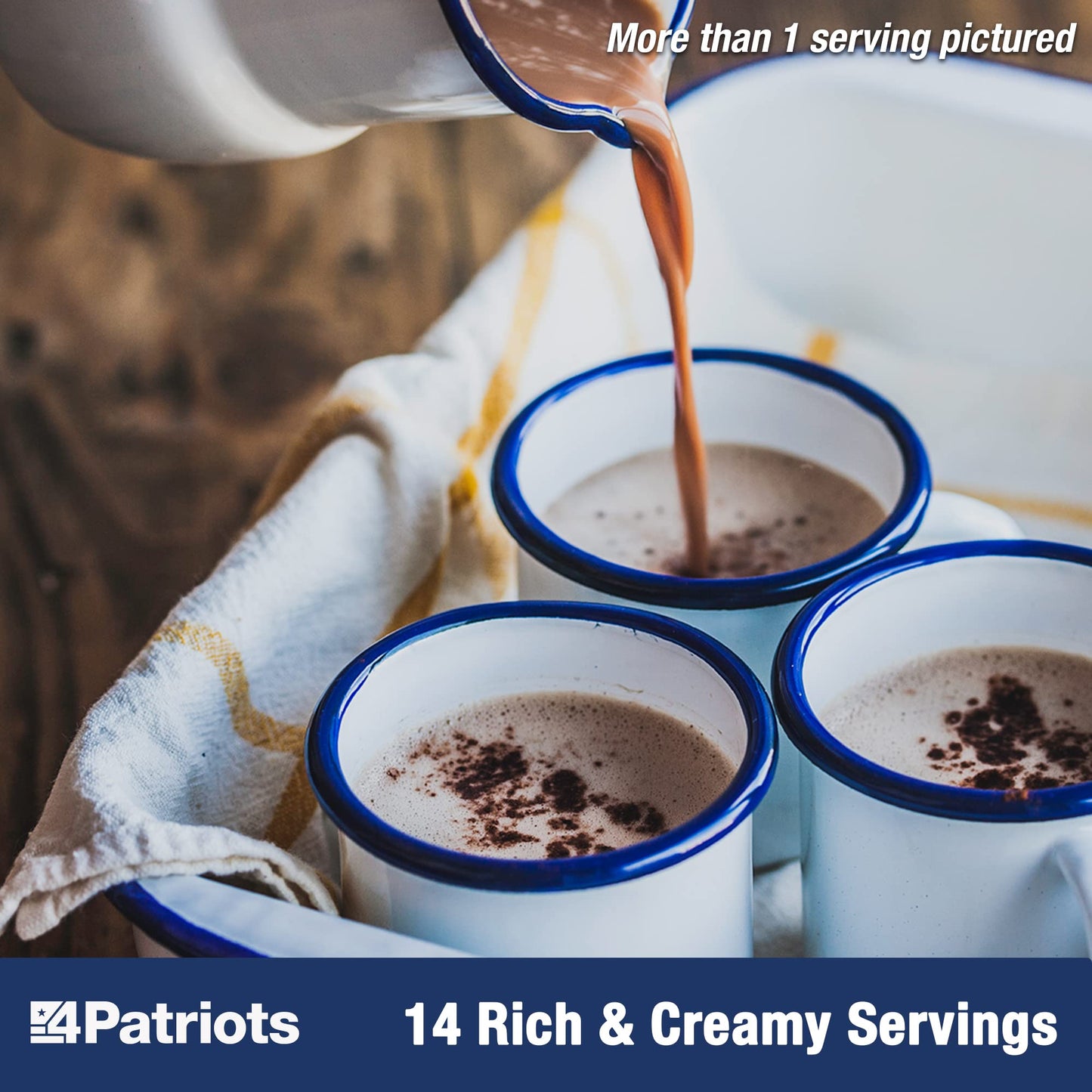4Patriots Bugle Boy Survival Cocoa: Tasty Survival Cocoa Designed To Last 25 Years, 14 Servings