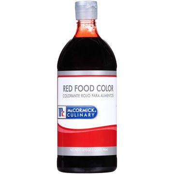 Mccormick Culinary Red Food Coloring, 32 Fl Oz - One 32 Fluid Ounce Bottle Of Red Food Dye With Rich Red Color Perfect For Red Velvet Cakes, Frosting, Icing, Cookies And More