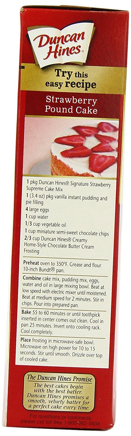 Duncan Hines Signature Strawberry Cake Mix, 16.5-Ounce Boxes (Pack Of 6)