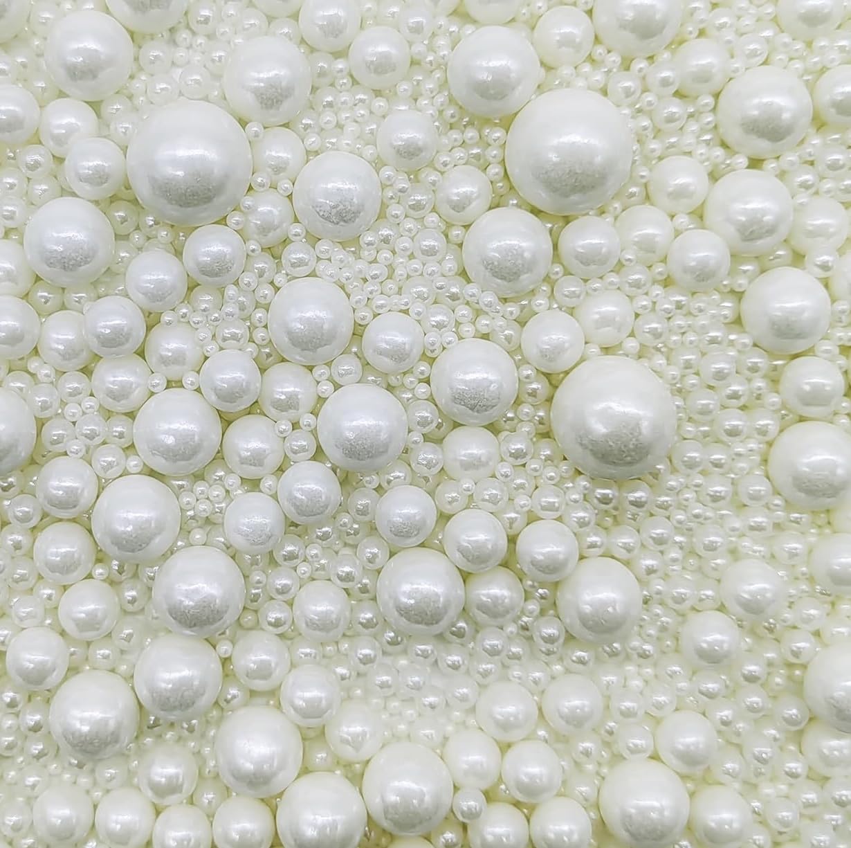 Edible White Sugar Pearls Sprinkles Candy Mix Size Pearls Cake Decorations Cupcake Toppers Cookie Decorating Perfect For Wedding