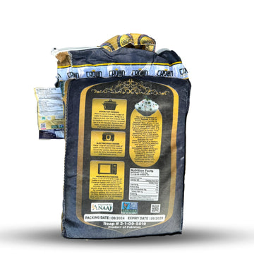 Crown Basmati White Rice - Instant Microwave Rice, 10 Pound (Pack of 1)