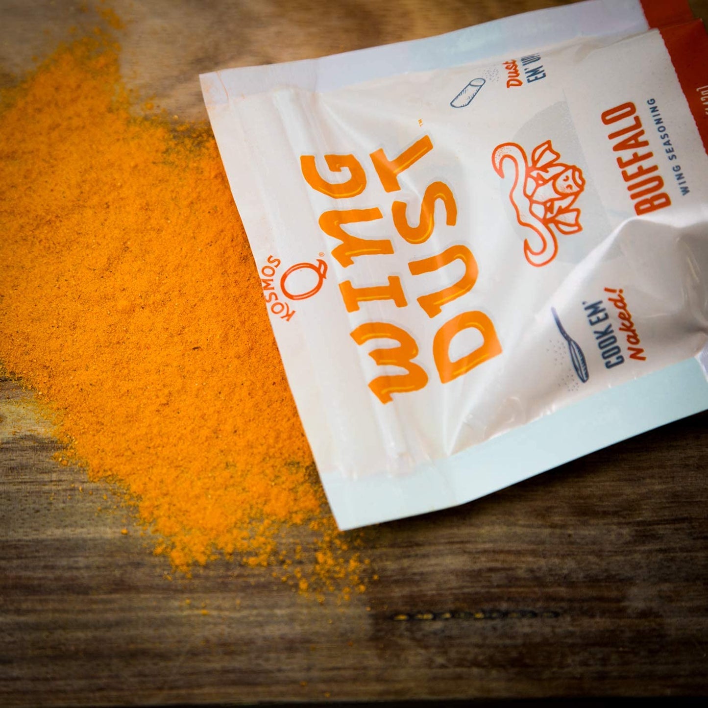 Kosmos Q Bbq Buffalo Wing Dust - 5 Oz Bag For Wings, Popcorn & More - Dry Bbq Wings Rub With Signature Buffalo Heat & Smoky Bbq