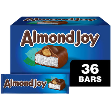 Almond Joy Coconut and Almond Chocolate Candy Bars, 1.61 oz (36 Count), Multi, Model AD1505