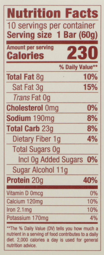 Think! Protein Bars, High Protein Snacks, Gluten Free, Sugar Free Energy Bar With Whey Protein Isolate, Brownie Crunch, Nutrition Bars Without Artificial Sweeteners, 2.1 Oz (10 Count)