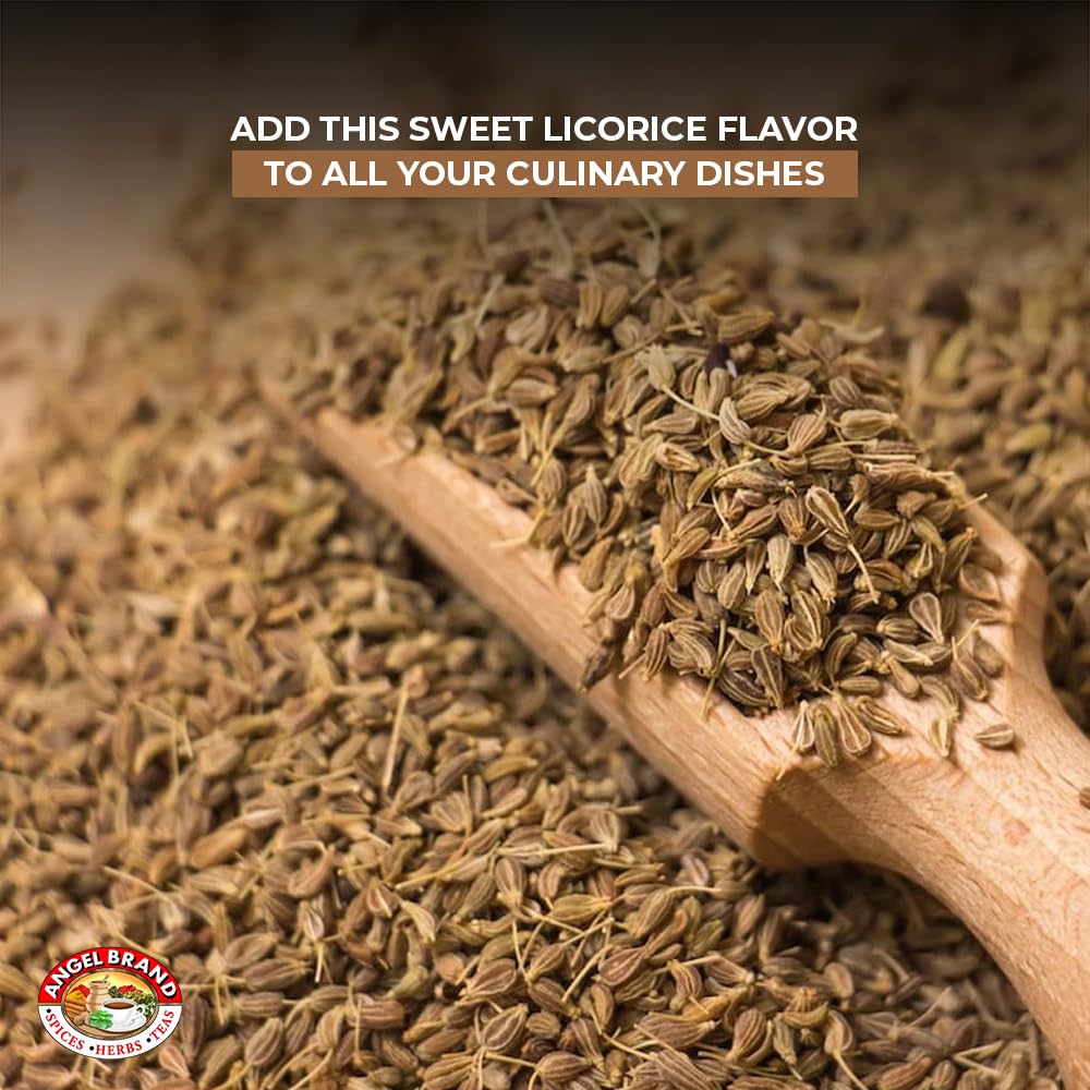 Angel Brand Anise Seeds - Whole Anise for Baking and Cooking - 3.5 oz Bottle