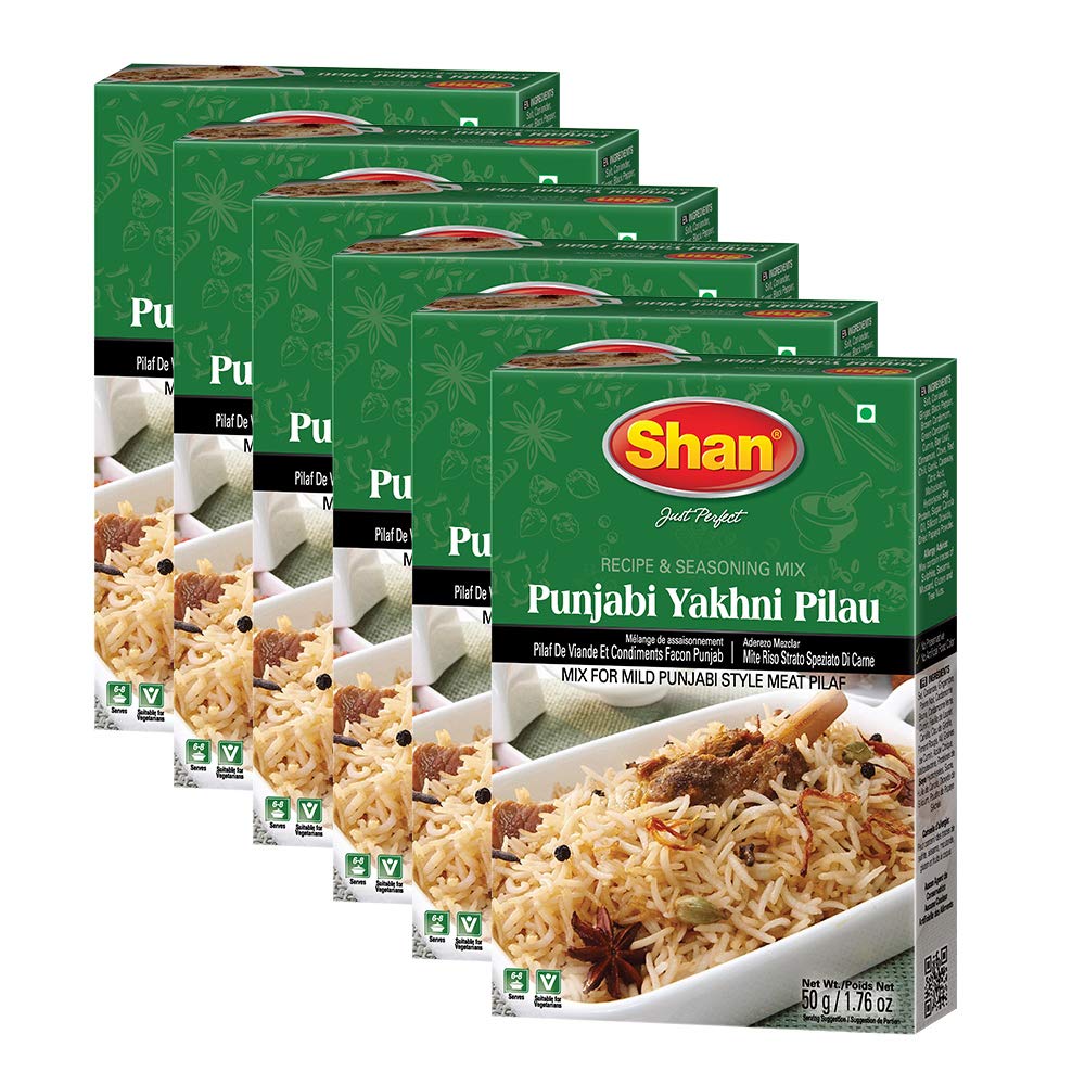 Shan Punjabi Yakhni Pilau Masala Powder 50g - Biryani Spice Mix for Meat Pilaf, Indian Seasoning for Chicken & Mutton - Authenti