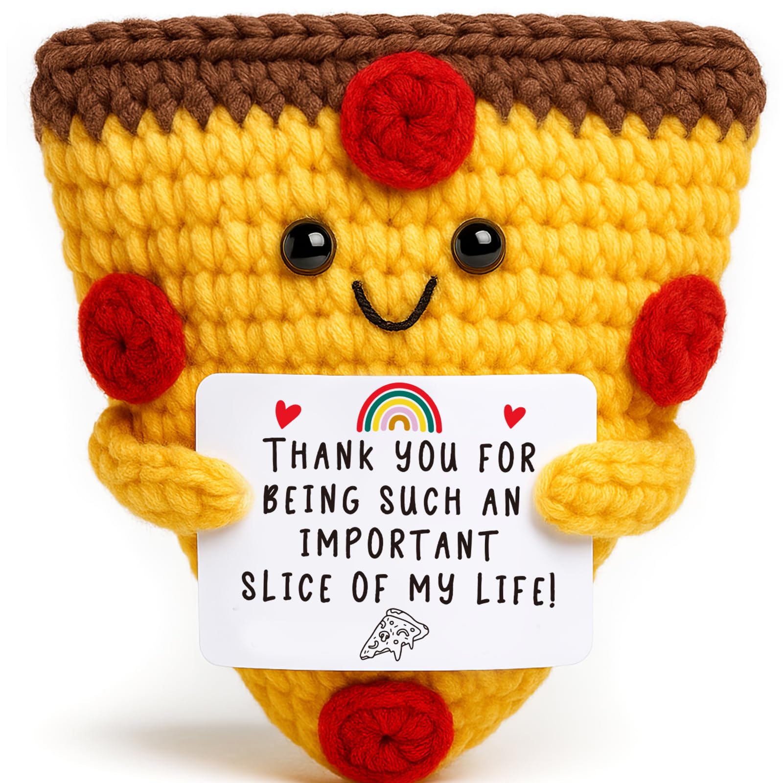 Mini Thank You Gifts For Women Coworker Teacher Appreciation Handmade Crochet Pizzas For Office Farewell Birthday Gifts For Colleague Friend Boss Christmas End Of Year Teachers White Elephant Gift