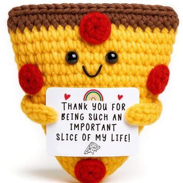 Mini Thank You Gifts For Women Coworker Teacher Appreciation Handmade Crochet Pizzas For Office Farewell Birthday Gifts For Colleague Friend Boss Christmas End Of Year Teachers White Elephant Gift
