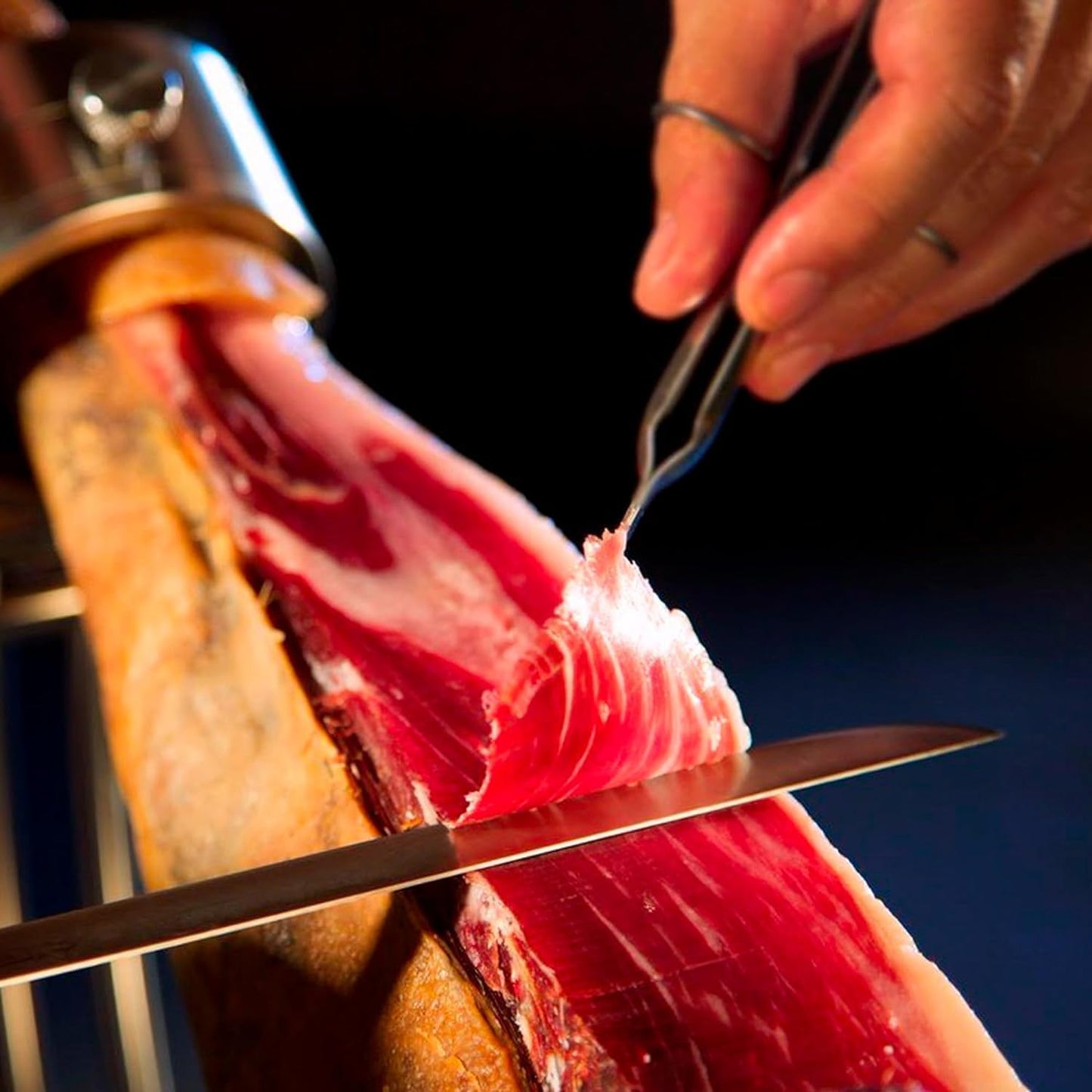 Cinco Jotas Hand-Carved Jamón Ibérico De Bellota | 100% Acorn-Fed Iberian Ham | Authentic Spanish Ham Ibérico - 3 Oz Pack Of 2 - Traditional Carving Pack