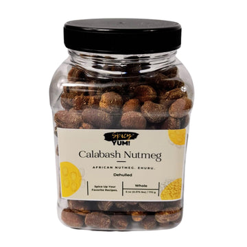 Spicy Yum! African Calabash Nutmeg (Ehuru, Efuru, Awiro) (Whole (Dehulled) - 2 oz.)