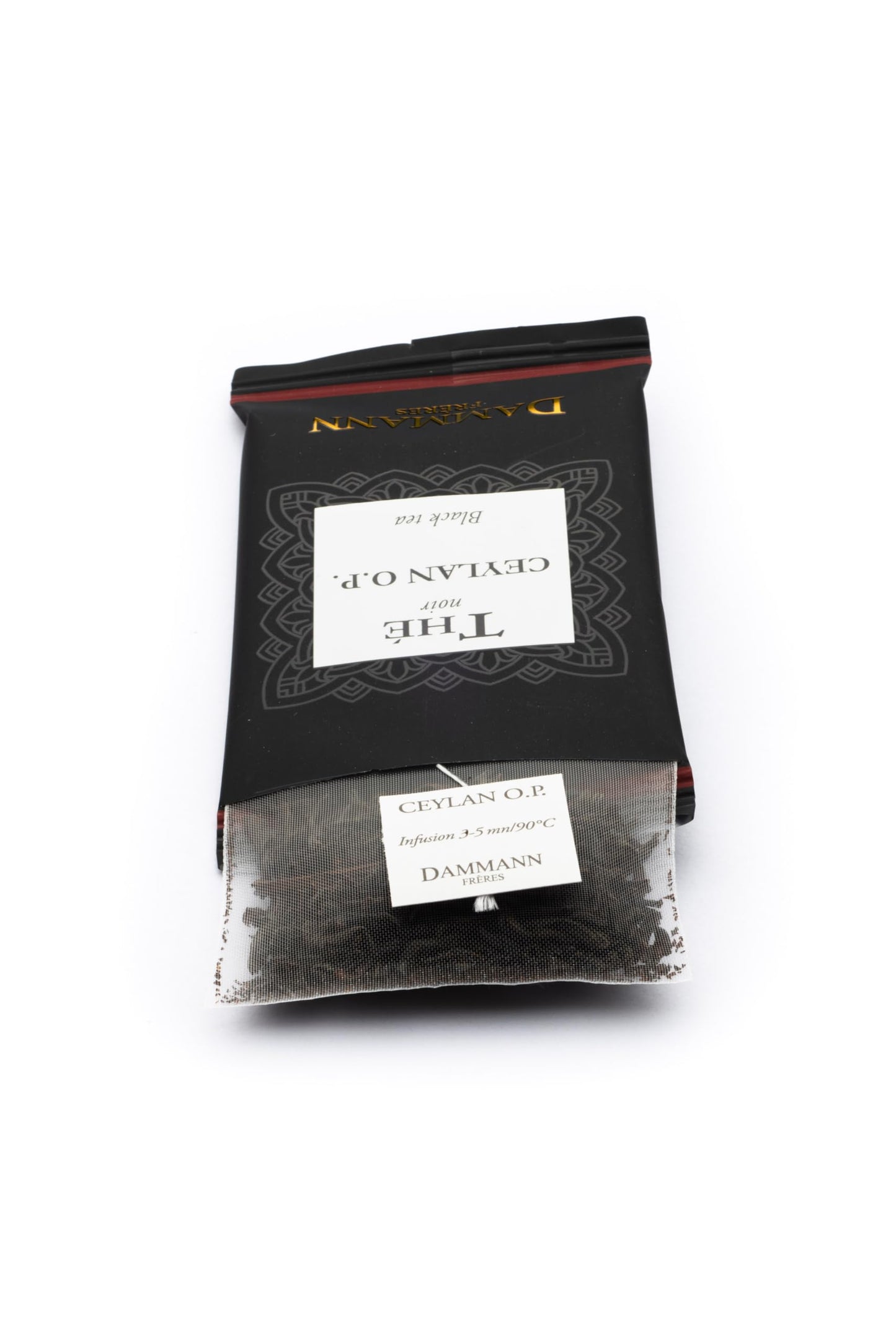Dammann Freres Ceylan O.P. Premium Black Tea Bags, Individually Wrapped, 24 Count